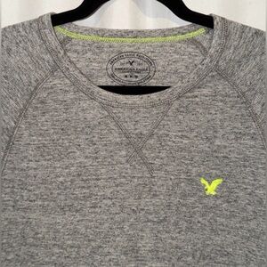 American Eagle shirt Gray Thermal Waffle Knit Outdoors Casual AE Legend Mens M